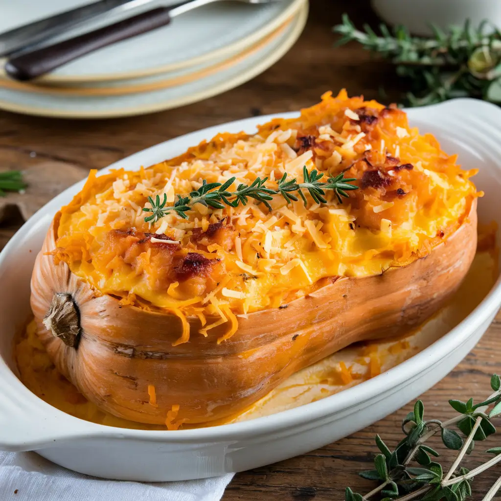 Butternut Squash Gratin – Creamy cheesy baked butternut squash