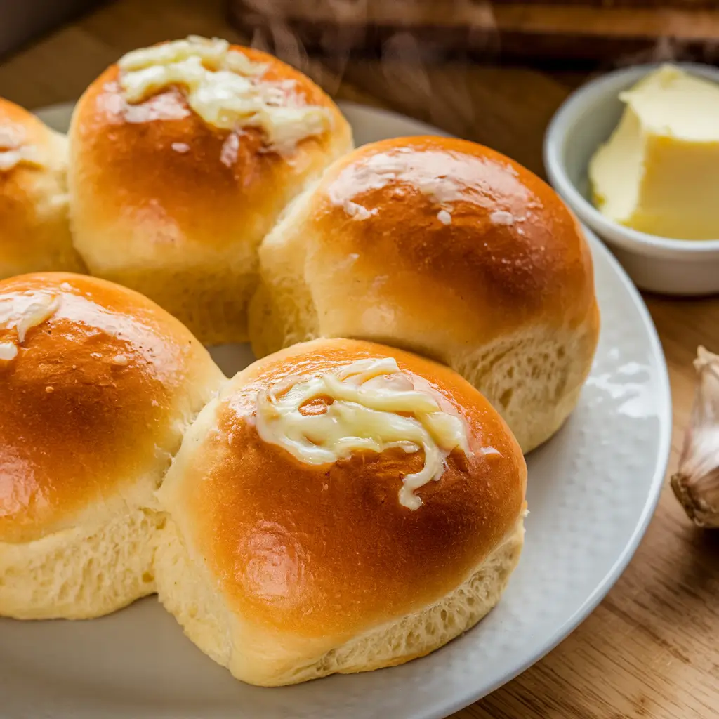 Garlic Butter Dinner Rolls – Fluffy dinner rolls brushed with garlic butter