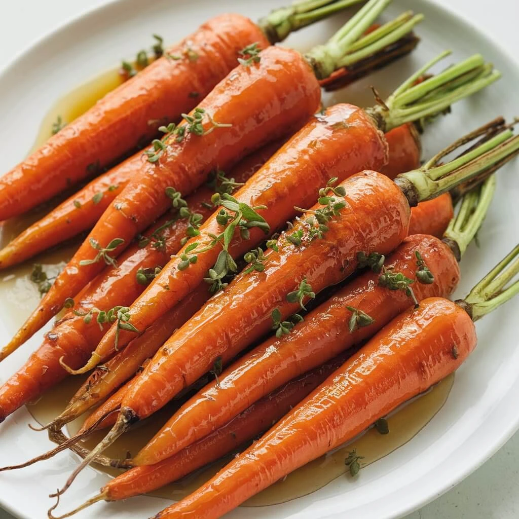 Maple Glazed Carrots – Roasted carrots with a maple syrup glaze