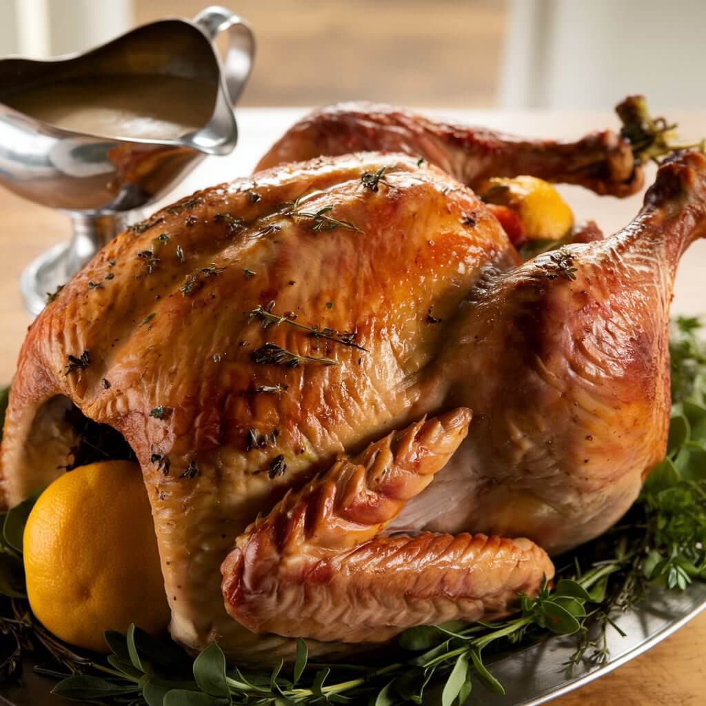 a photo of a classic roast turkey the turkey is go kmbnfkbpR G5pI5V9F241A qjZeXm8dTn65YOKXlv2p1w