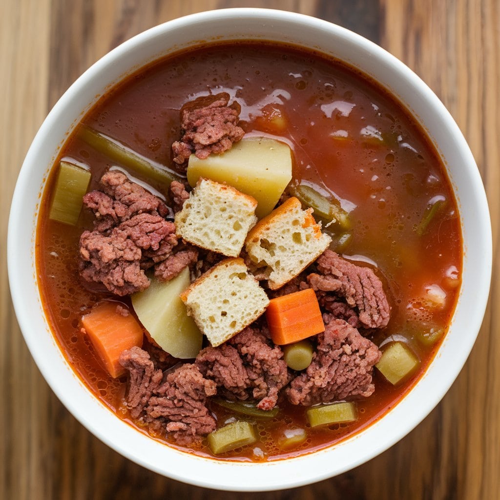 Ground Beef Vegetable Soup min