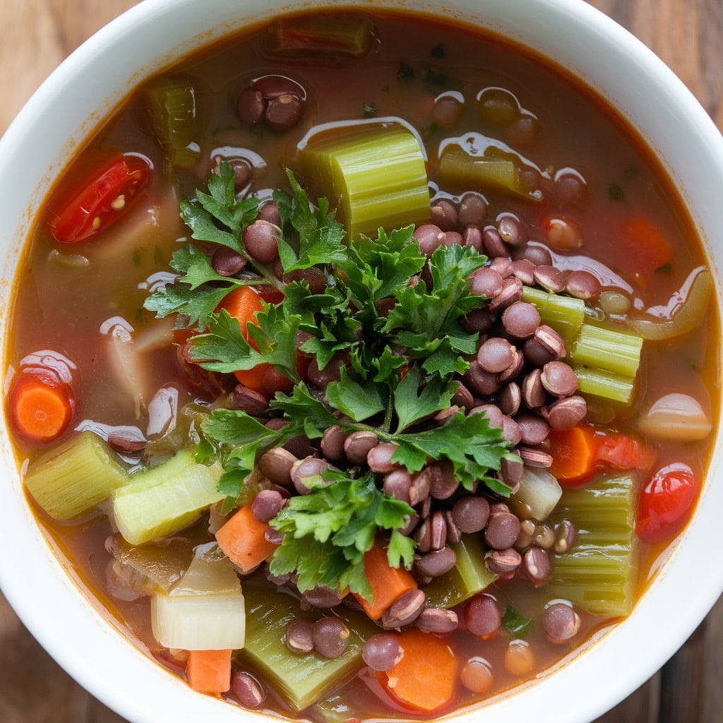 Vegetable Lentil Soup min