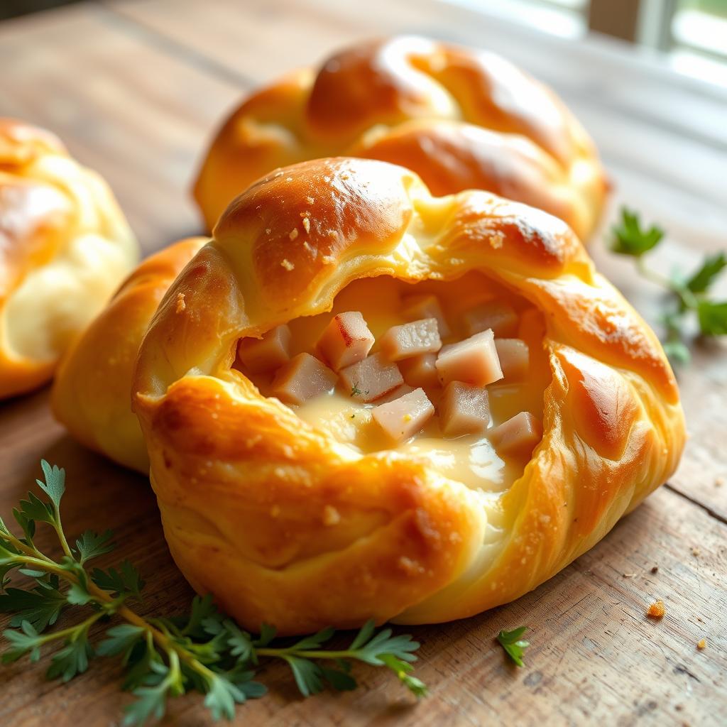 Ham and Cheese Breakfast Puffs