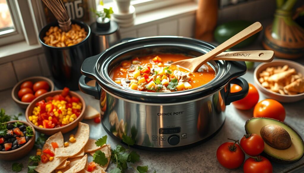 chicken tortilla soup crock pot