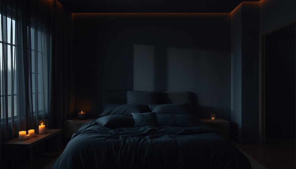 dark and moody bedroom