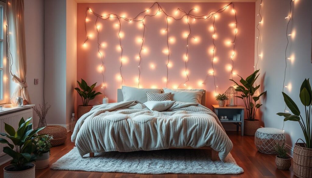 fairy lights bedroom