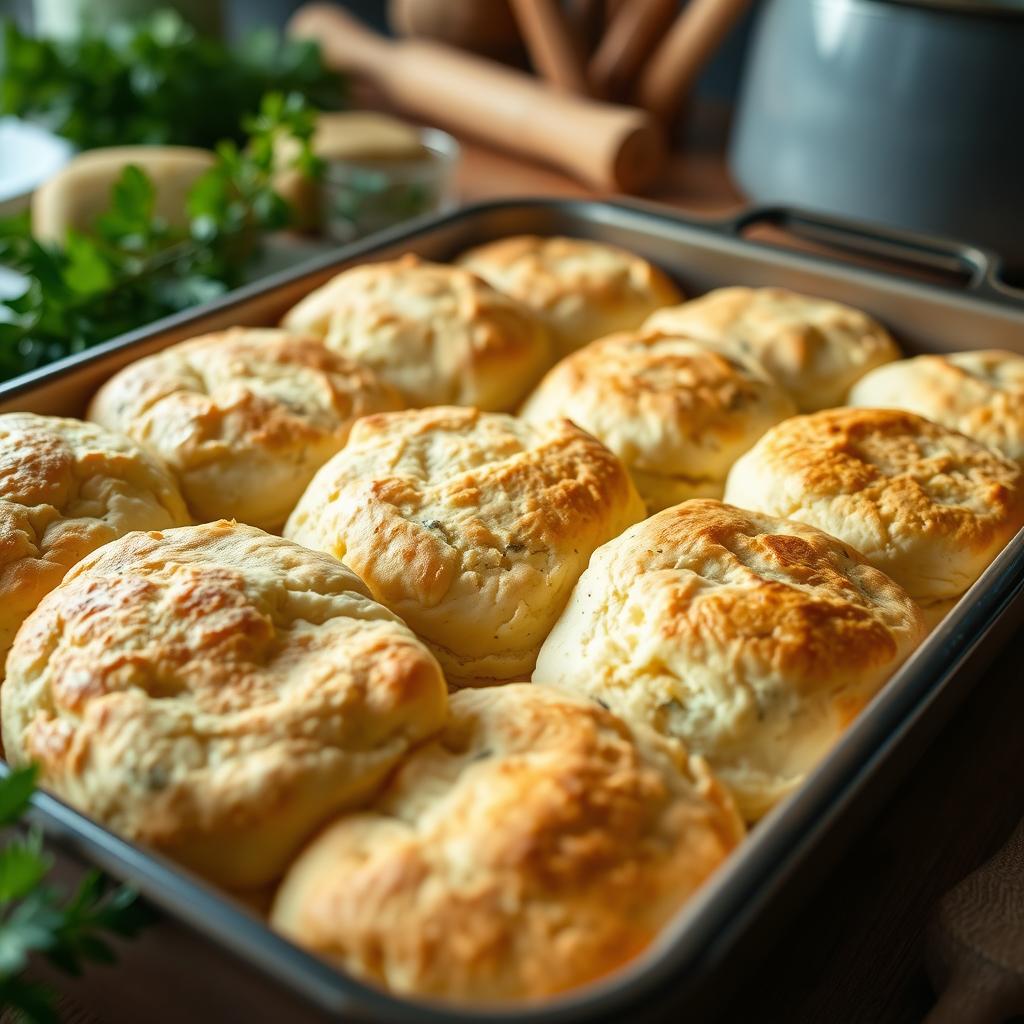 layering biscuits