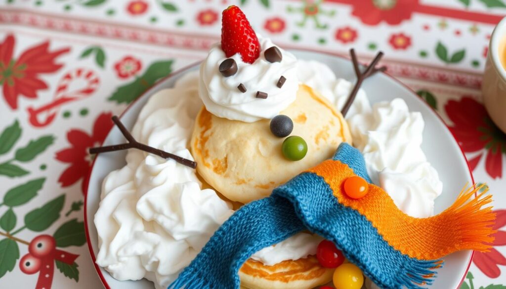 snowman-themed breakfast