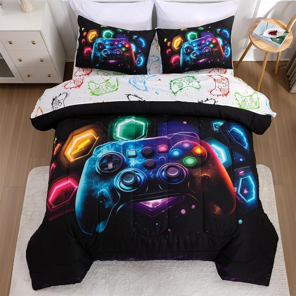 gaming comforter set for older boys bedroom