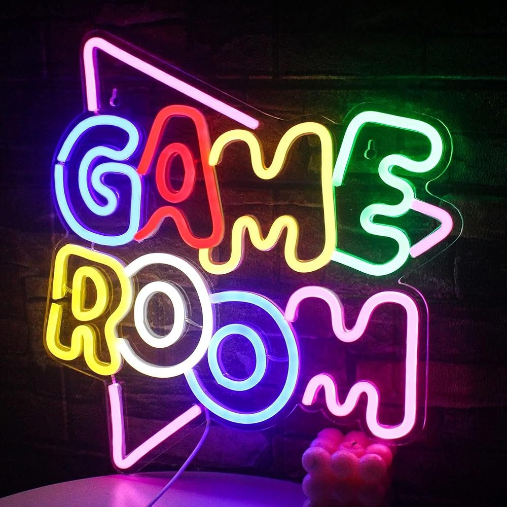 video game neon sign for a teen bedroom
