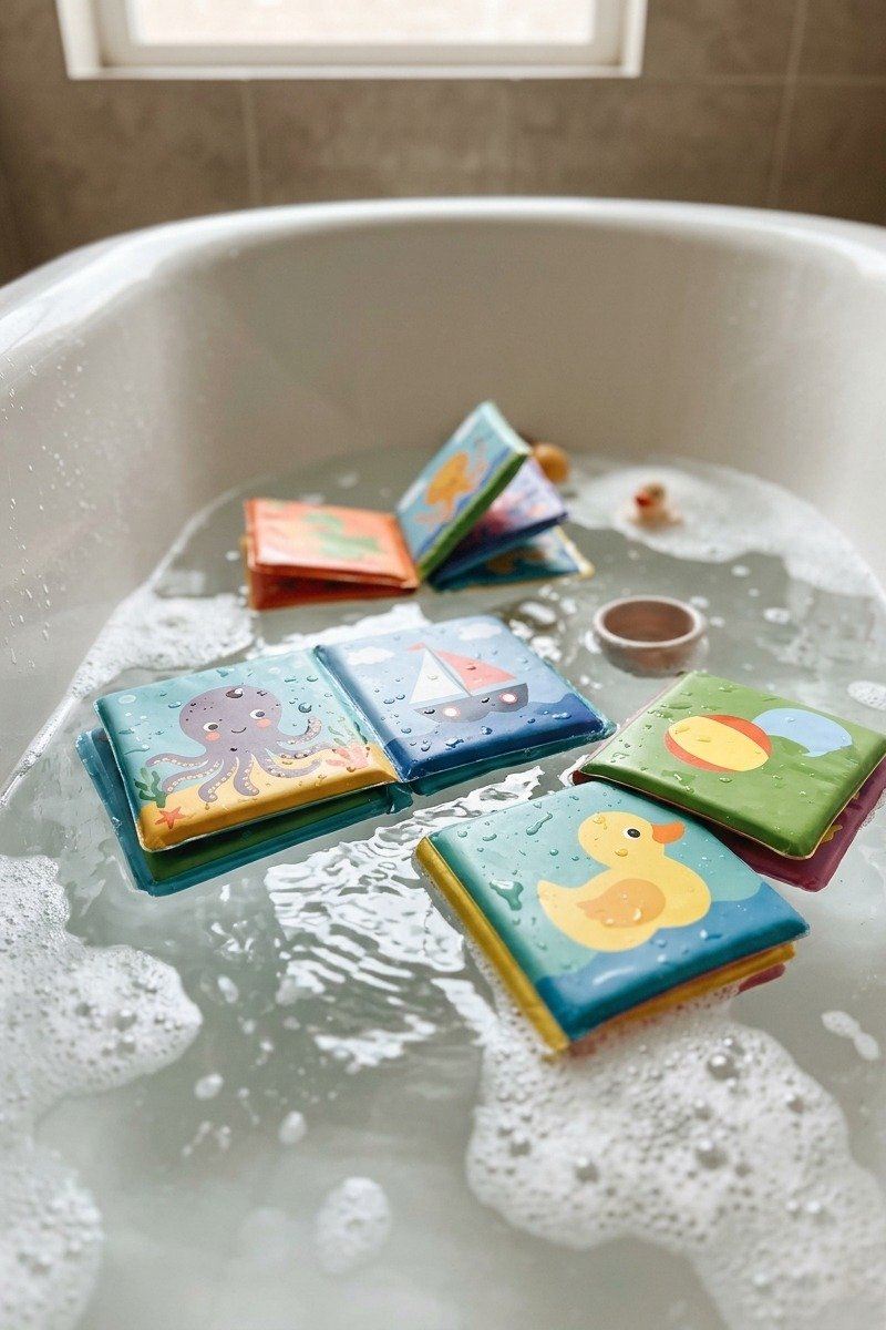 Waterproof baby bath books