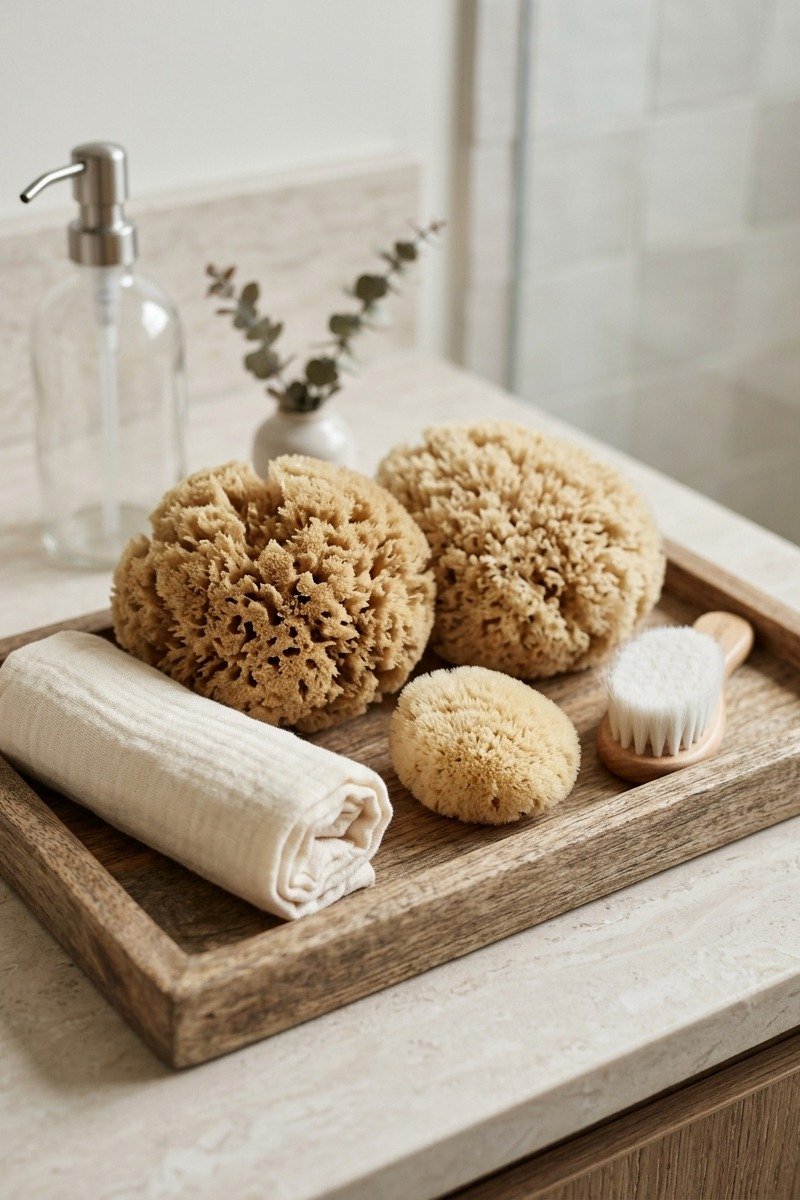 Soft natural baby bath sponges