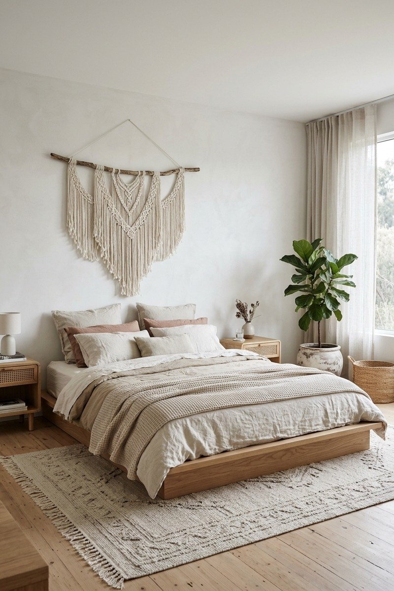 Boho minimalist bedroom