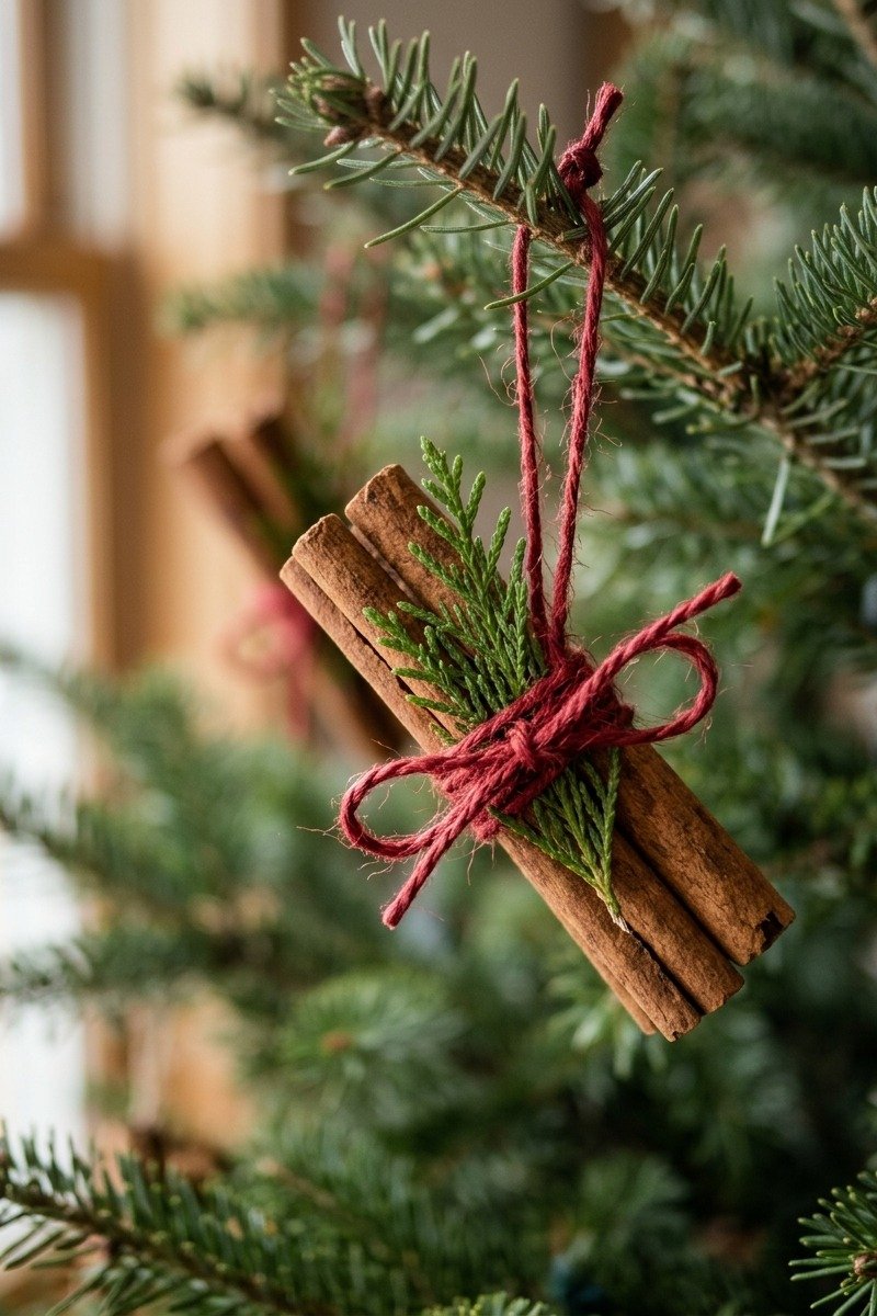 Cinnamon stick bundle ornaments