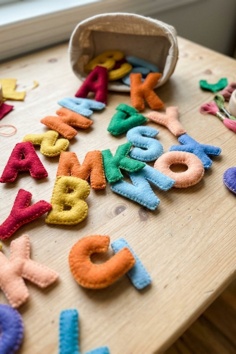 DIY felt alphabet letters