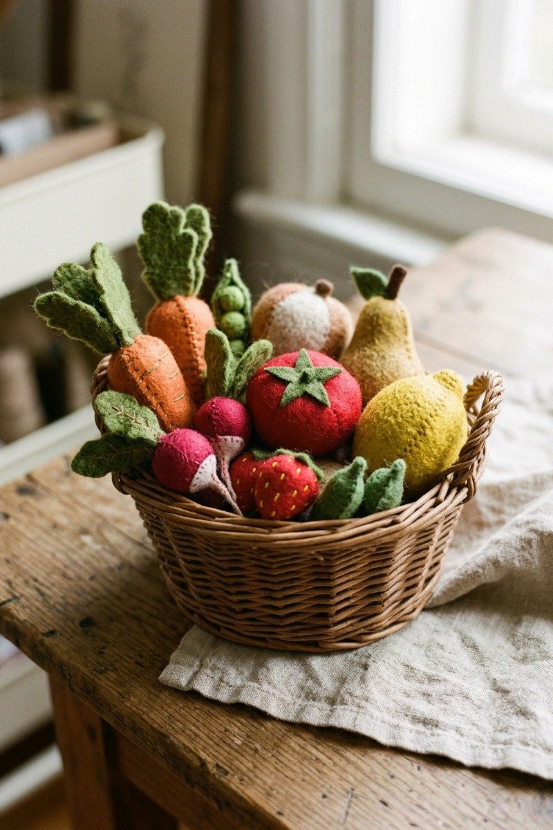 DIY felt fruit and vegetables