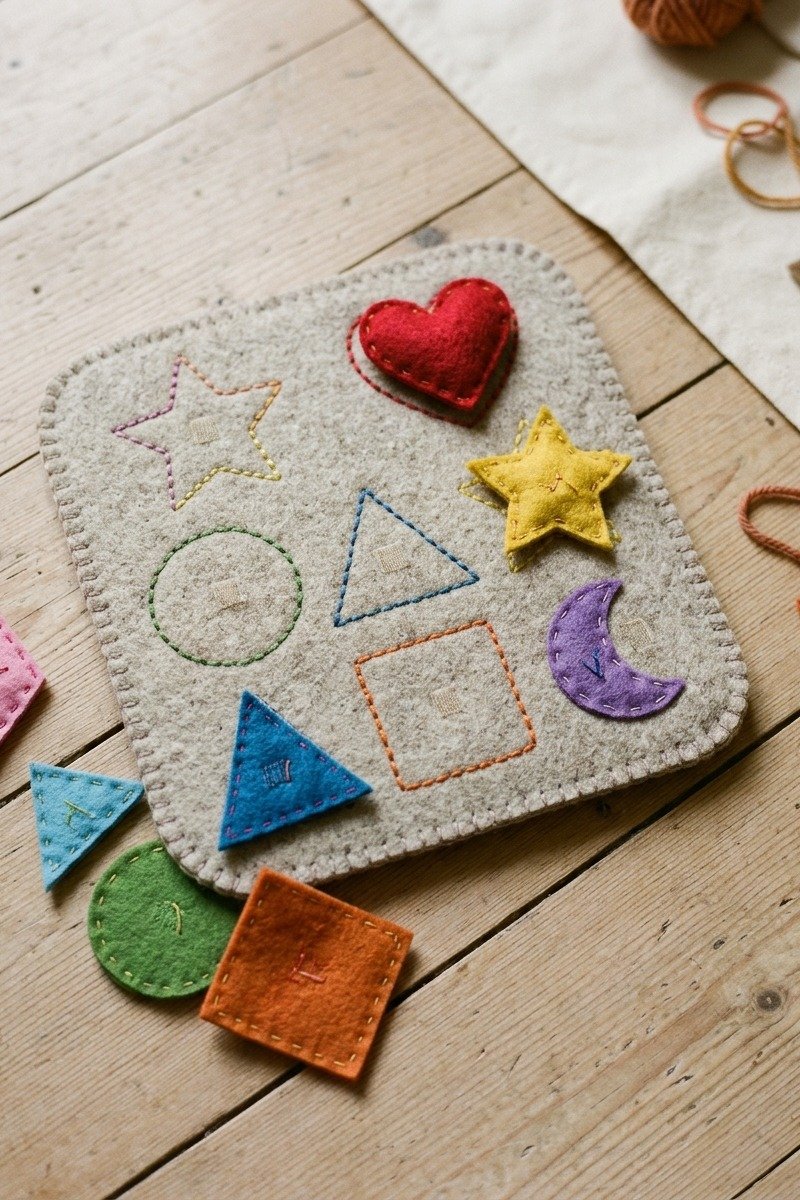 DIY felt shape matching board