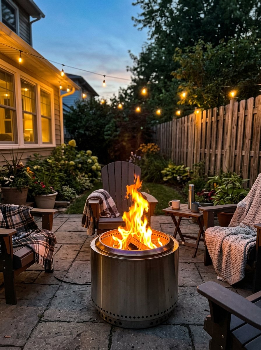 Smokeless stainless steel fire pit