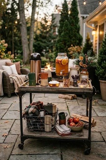Fall planters with mums and grasses