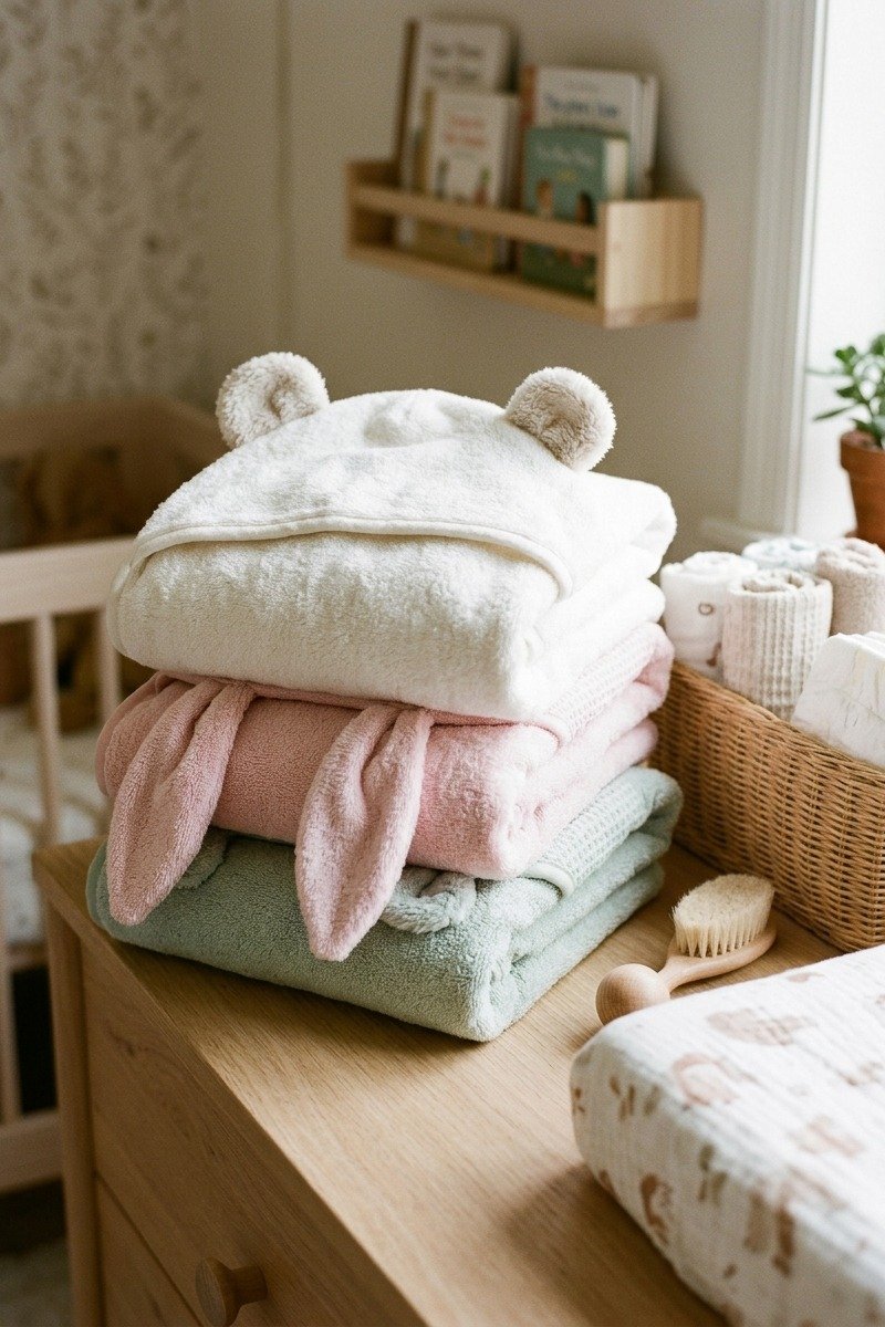 Soft hooded baby towels