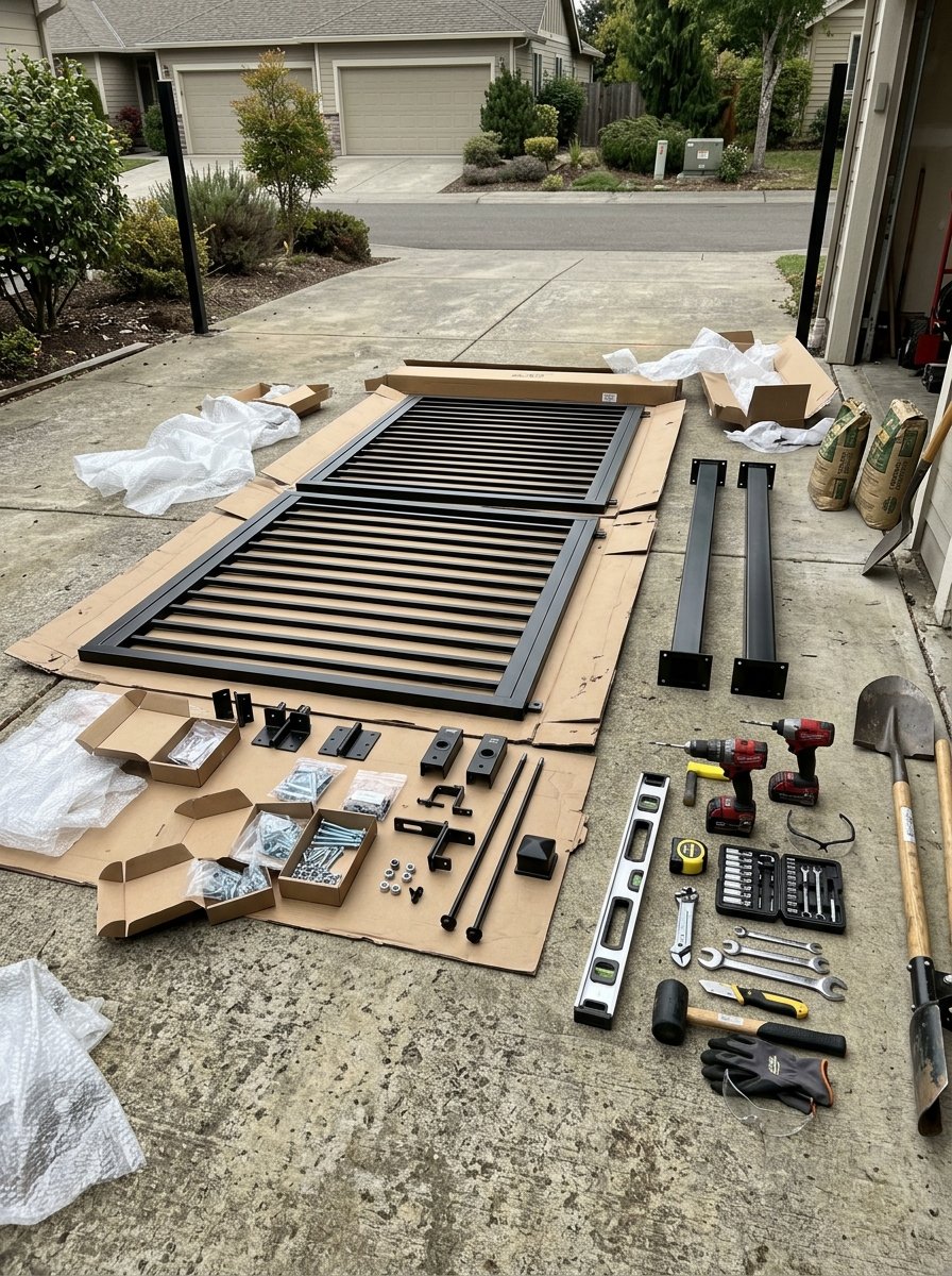DIY aluminum gate kit installation