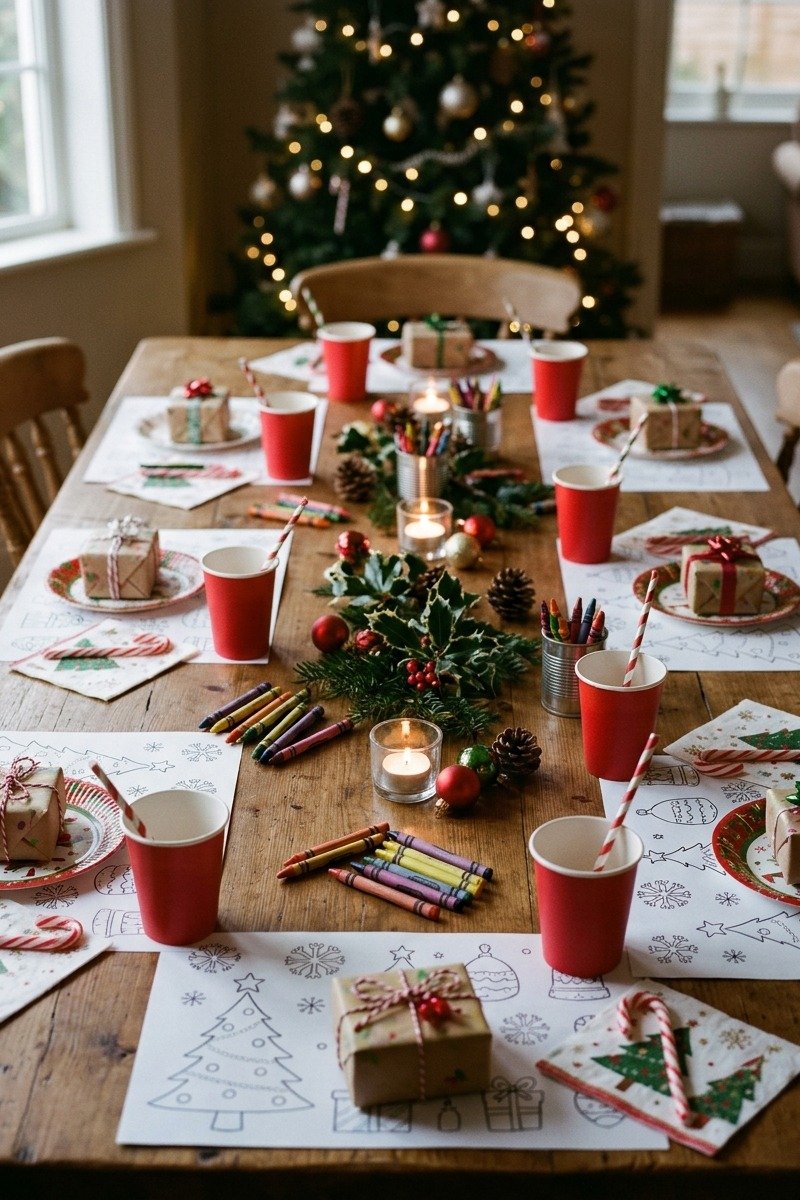 Fun kids Christmas table