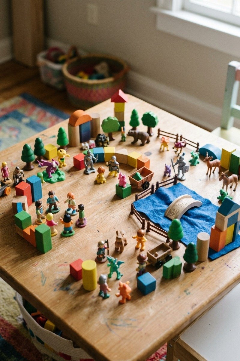 Small figure toys for pretend play