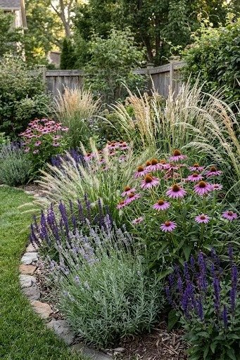 Low maintenance perennial garden