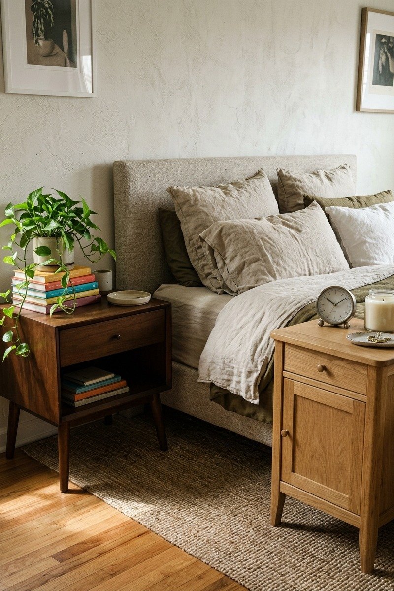 Two differently styled nightstands