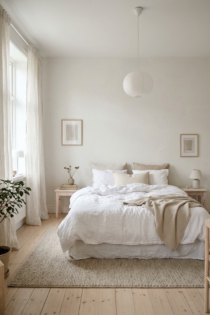 Scandinavian couple's bedroom
