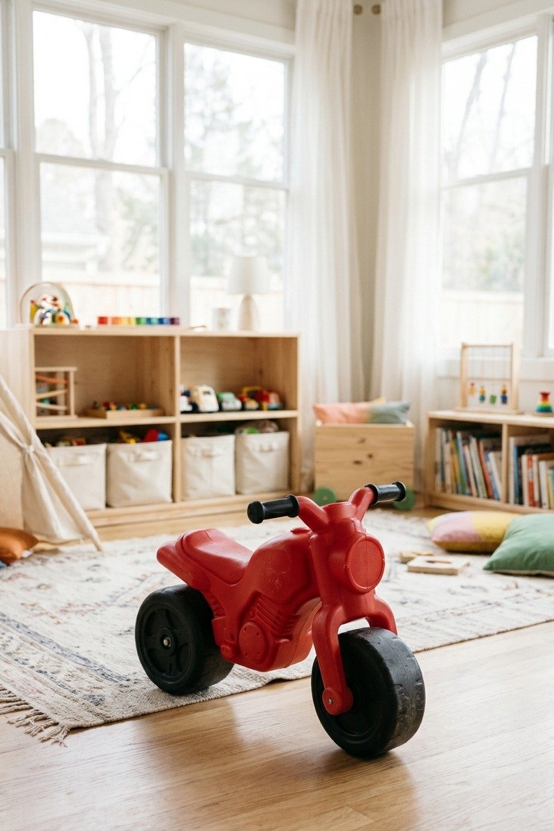 Toddler ride-on toy motorcycle