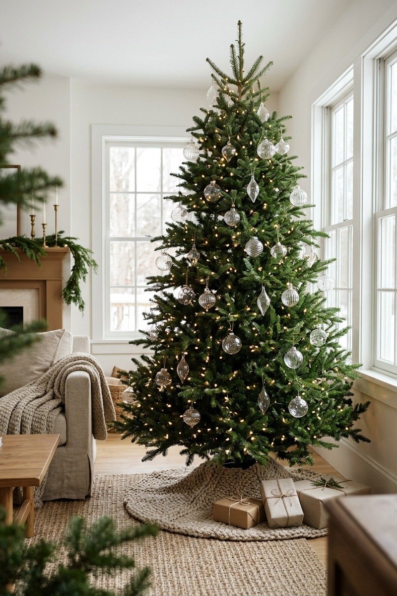 Classic tree with warm white lights